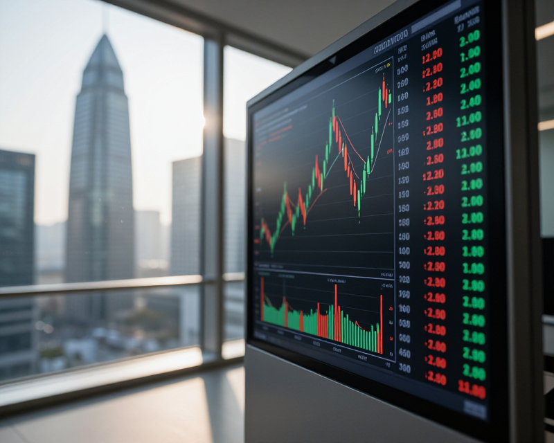Financial Market Display in Seoul