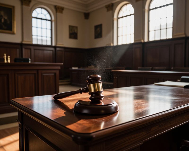 Symbolic Courtroom Atmosphere