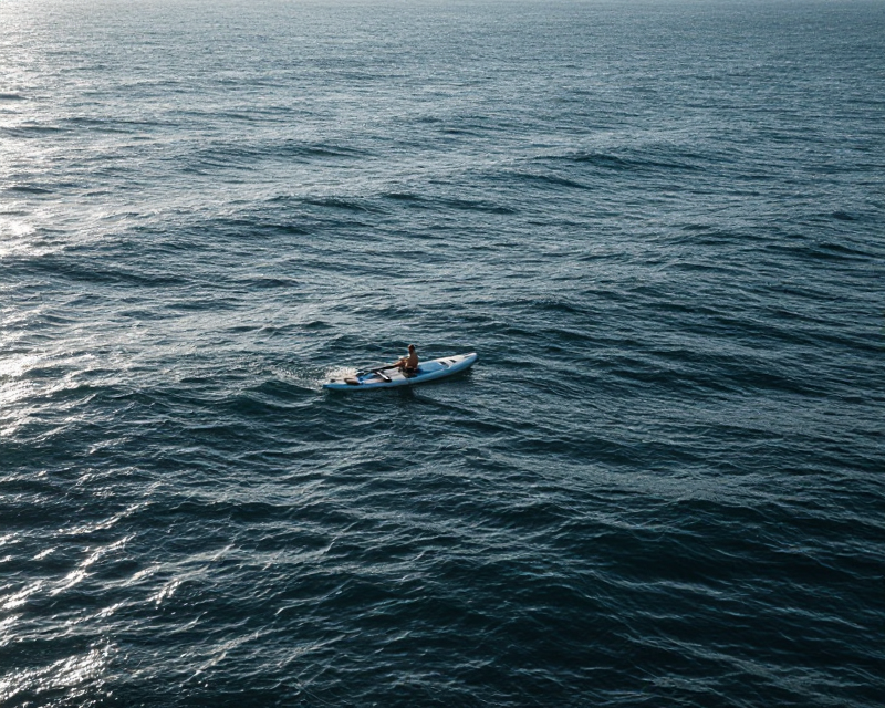 Serene Ocean with Paddleboard