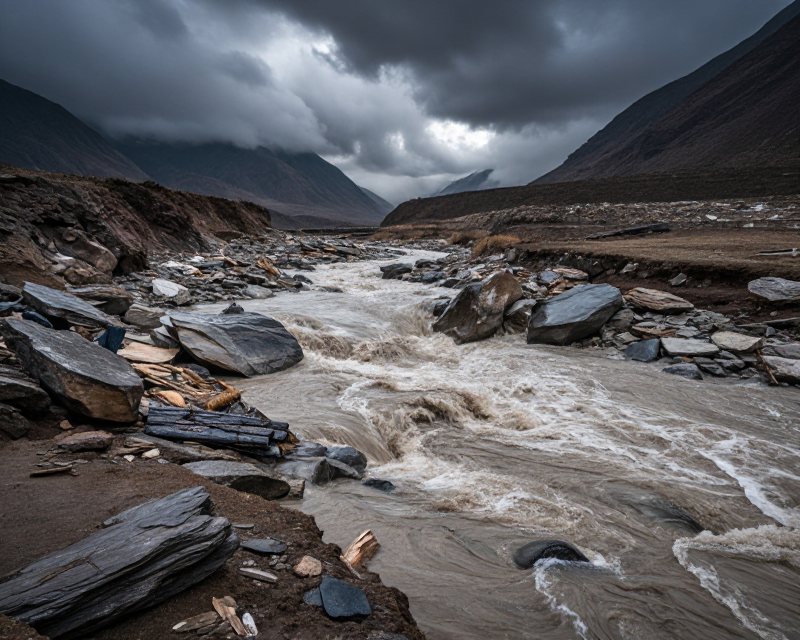 Nepal Flood Landscape