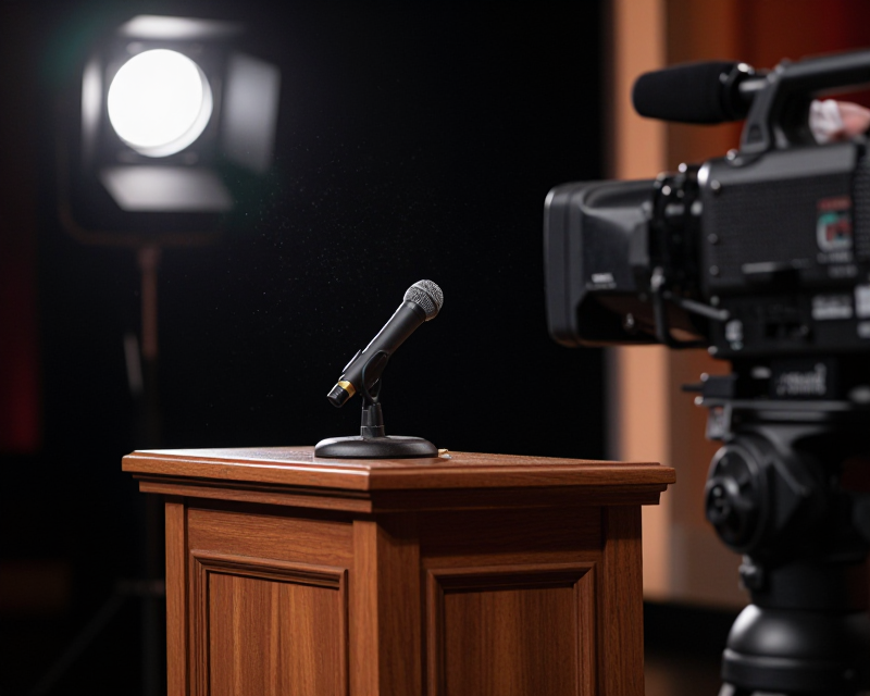 Cinematic Political Podium