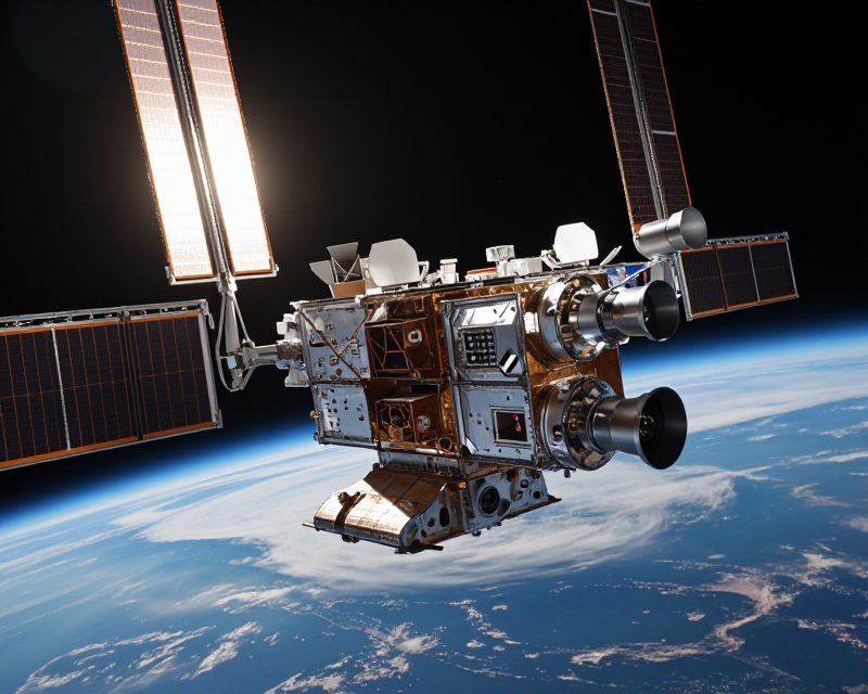 Earth Observation Satellite in Orbit