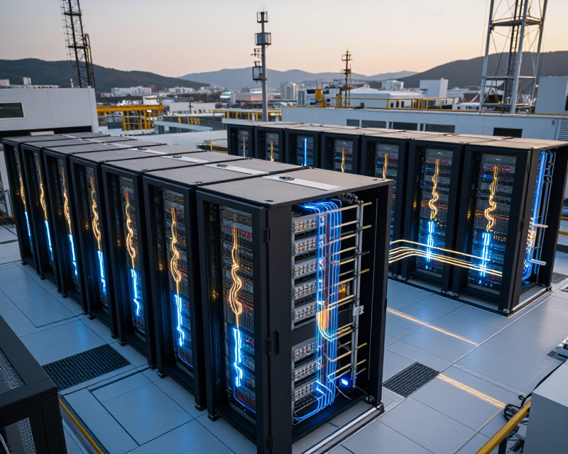 Futuristic AI Data Center in Ulsan
