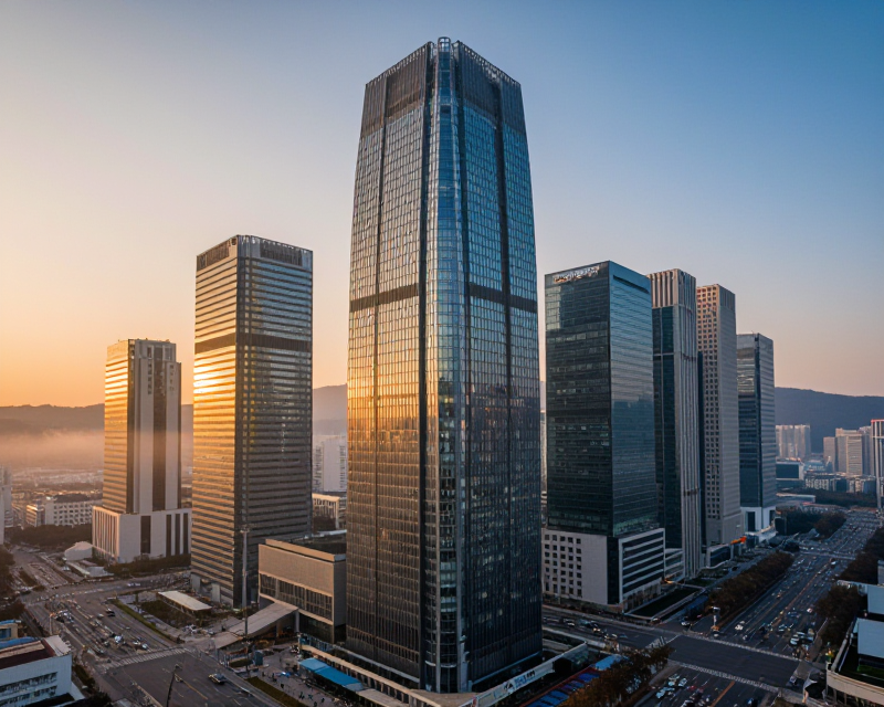 Korean Financial District Sunrise