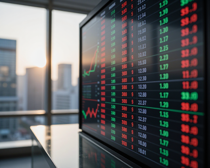 Financial Market Display in Seoul