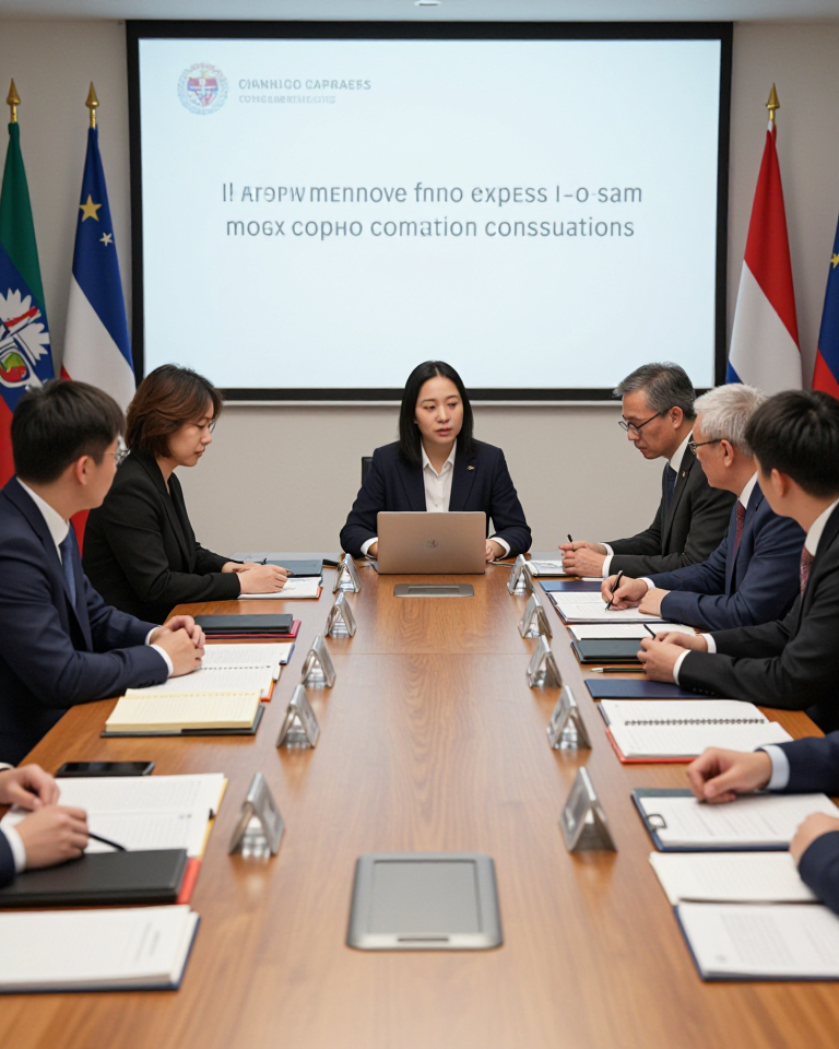 Diplomatic Meeting Atmosphere